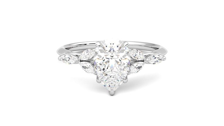 Taylor & Hart Tamora Pear Engagement Ring 360 degree image 0
