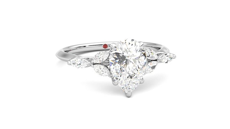 Taylor & Hart Tamora Pear Engagement Ring 360 degree image 2