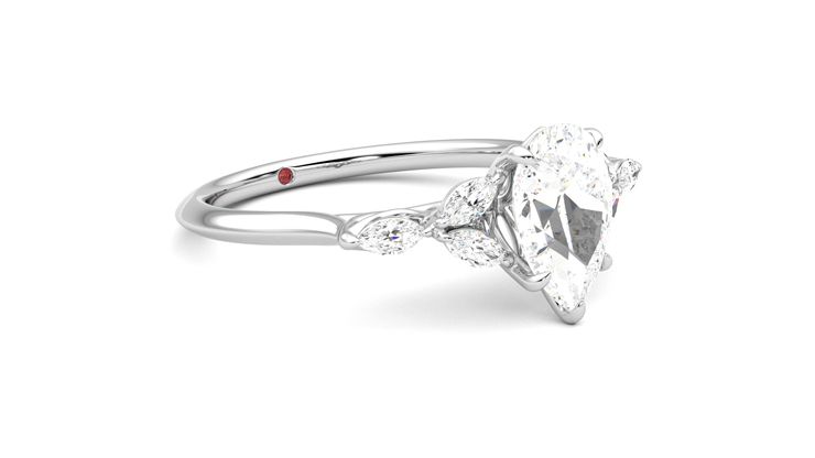 Taylor & Hart Tamora Pear Engagement Ring 360 degree image 5