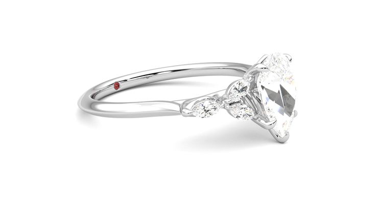 Taylor & Hart Tamora Pear Engagement Ring 360 degree image 6
