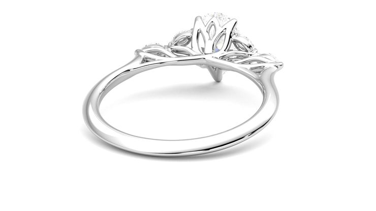 Taylor & Hart Tamora Pear Engagement Ring 360 degree image 13