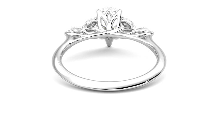 Taylor & Hart Tamora Pear Engagement Ring 360 degree image 14