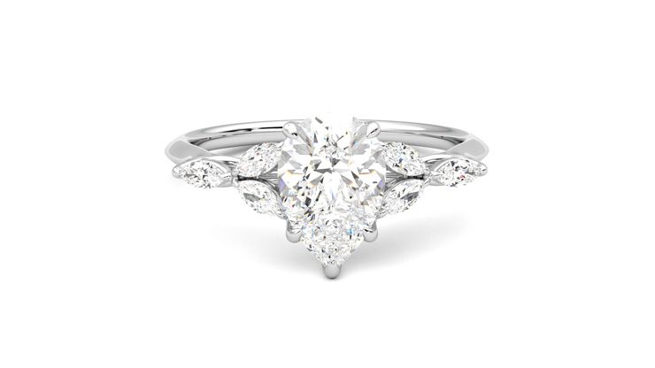 Taylor & Hart Tamora Pear Engagement Ring 360 degree image 16