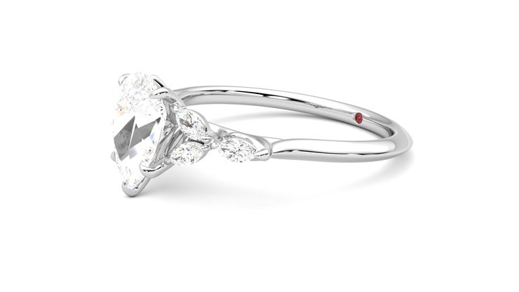 Taylor & Hart Tamora Pear Engagement Ring 360 degree image 23