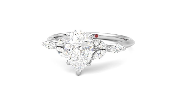 Taylor & Hart Tamora Pear Engagement Ring 360 degree image 27