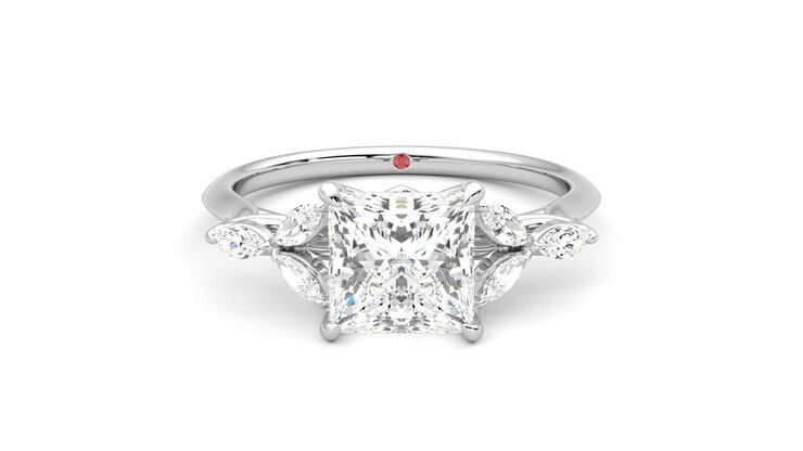 Taylor & Hart Tamora Princess Engagement Ring 360 degree image 0
