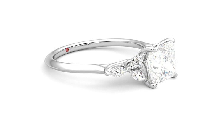 Taylor & Hart Tamora Princess Engagement Ring 360 degree image 7