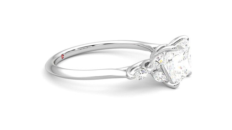 Taylor & Hart Tamora Princess Engagement Ring 360 degree image 8