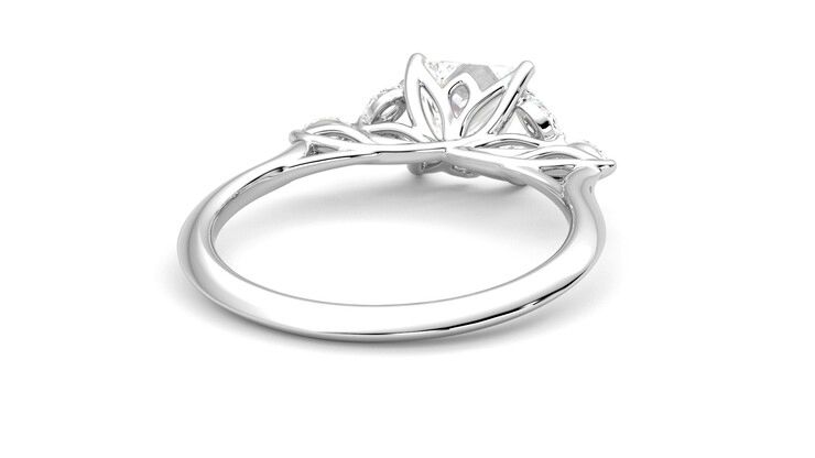 Taylor & Hart Tamora Princess Engagement Ring 360 degree image 14