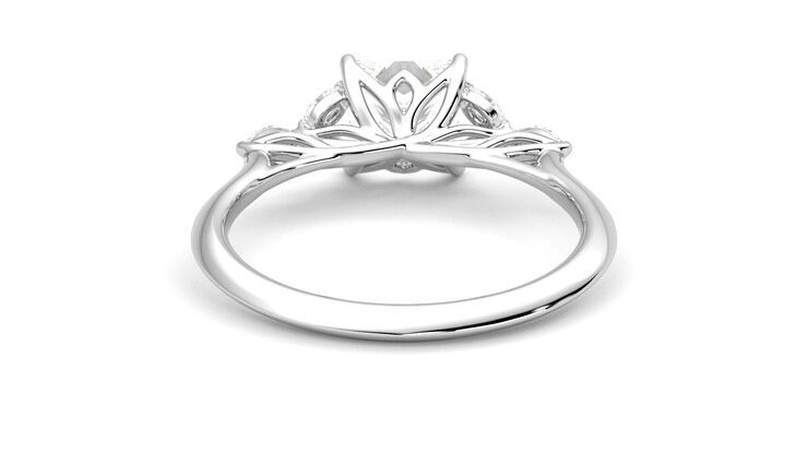 Taylor & Hart Tamora Princess Engagement Ring 360 degree image 15