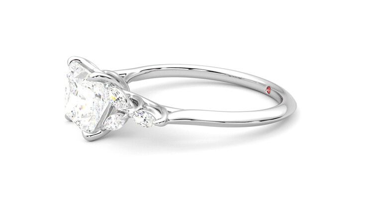 Taylor & Hart Tamora Princess Engagement Ring 360 degree image 22