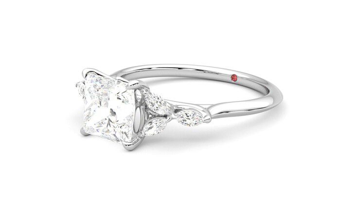 Taylor & Hart Tamora Princess Engagement Ring 360 degree image 24