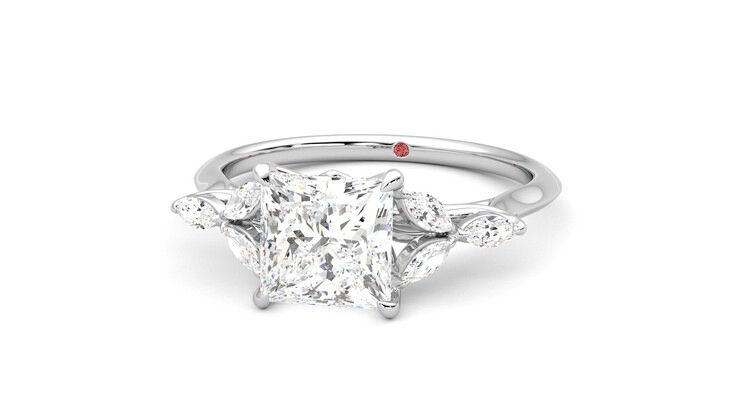 Taylor & Hart Tamora Princess Engagement Ring 360 degree image 27