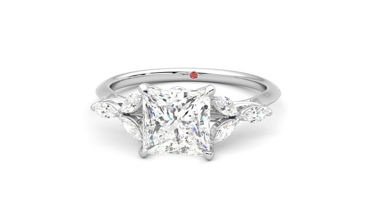 Taylor & Hart Tamora Princess Engagement Ring 360 degree image 28
