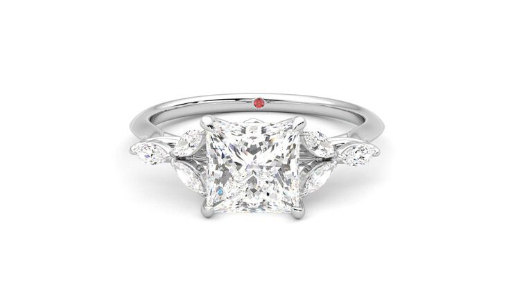 Taylor & Hart Tamora Princess Engagement Ring 360 degree image 29