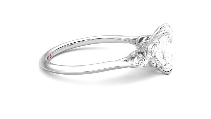 Taylor & Hart Tamora Radiant Engagement Ring 360 degree image 9