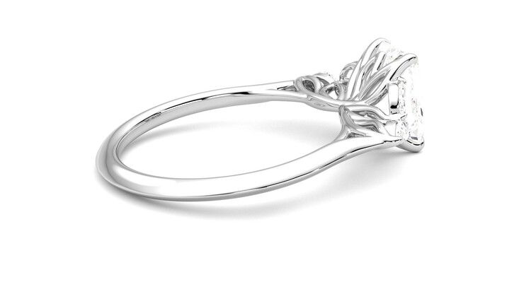 Taylor & Hart Tamora Radiant Engagement Ring 360 degree image 11