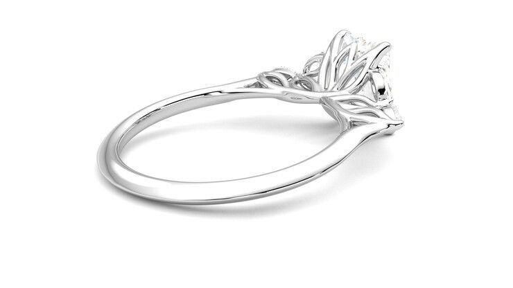 Taylor & Hart Tamora Radiant Engagement Ring 360 degree image 12