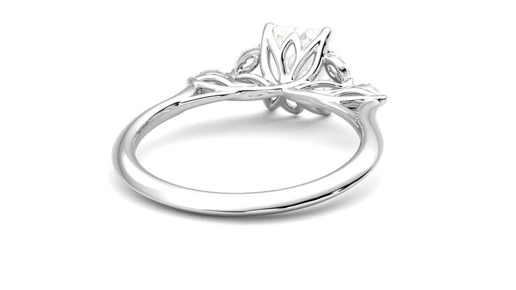 Taylor & Hart Tamora Radiant Engagement Ring 360 degree image 14