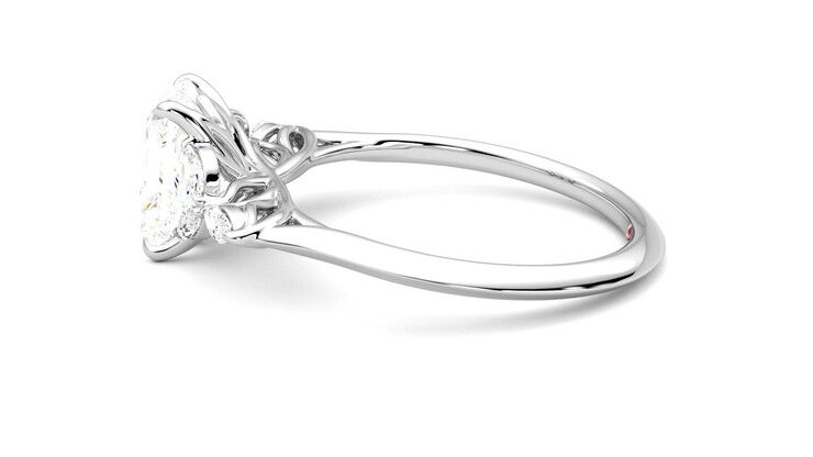 Taylor & Hart Tamora Radiant Engagement Ring 360 degree image 20