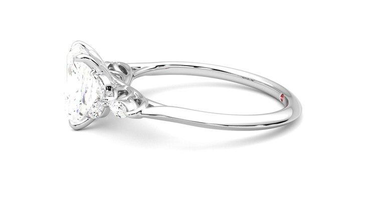 Taylor & Hart Tamora Radiant Engagement Ring 360 degree image 21