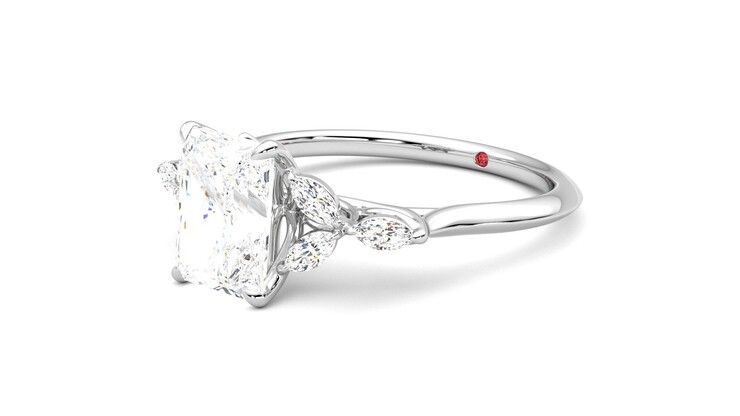 Taylor & Hart Tamora Radiant Engagement Ring 360 degree image 24
