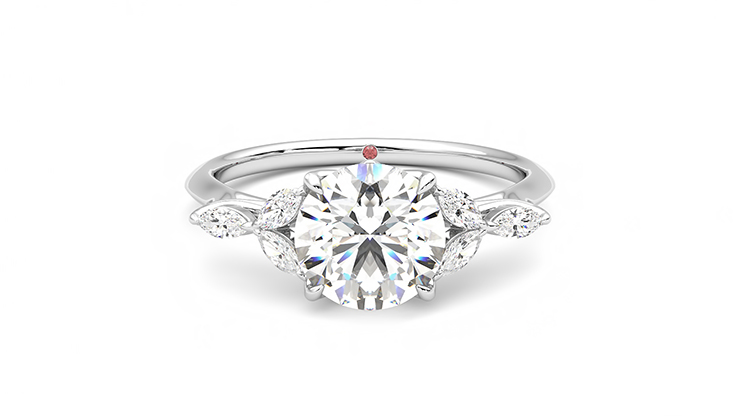 Taylor & Hart Tamora Round Engagement Ring 360 degree image 0