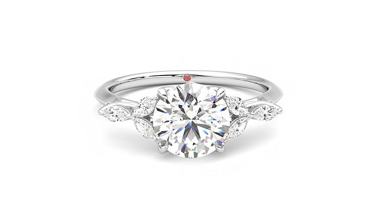Taylor & Hart Tamora Round Engagement Ring 360 degree image 1