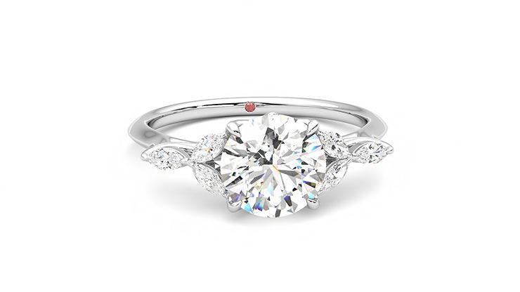 Taylor & Hart Tamora Round Engagement Ring 360 degree image 2