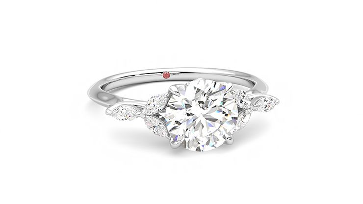 Taylor & Hart Tamora Round Engagement Ring 360 degree image 3