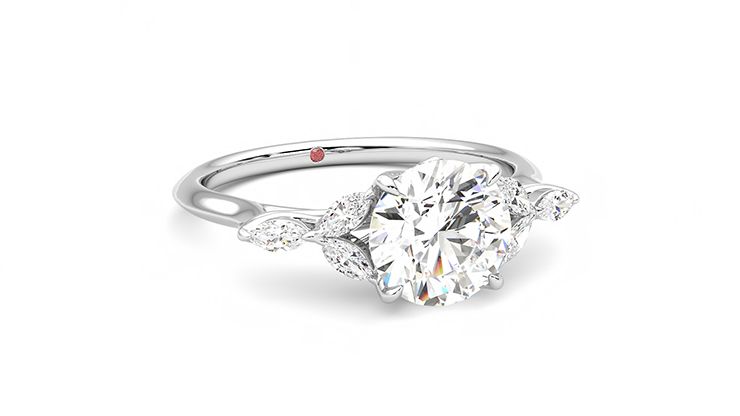 Taylor & Hart Tamora Round Engagement Ring 360 degree image 4