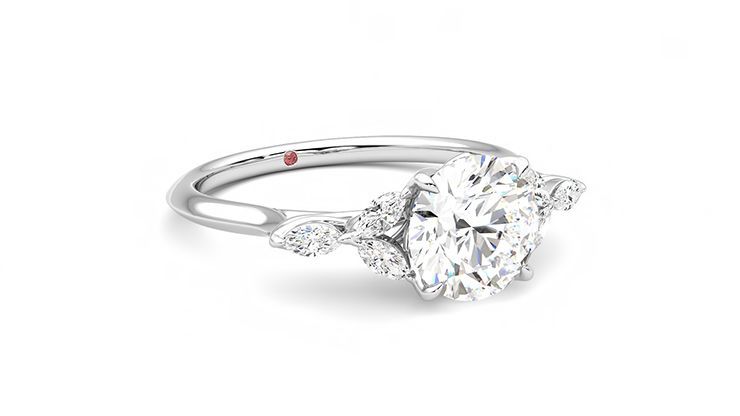 Taylor & Hart Tamora Round Engagement Ring 360 degree image 5