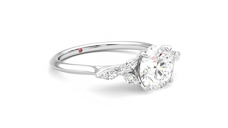Taylor & Hart Tamora Round Engagement Ring 360 degree image 6