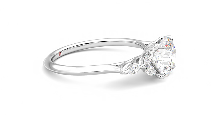 Taylor & Hart Tamora Round Engagement Ring 360 degree image 8