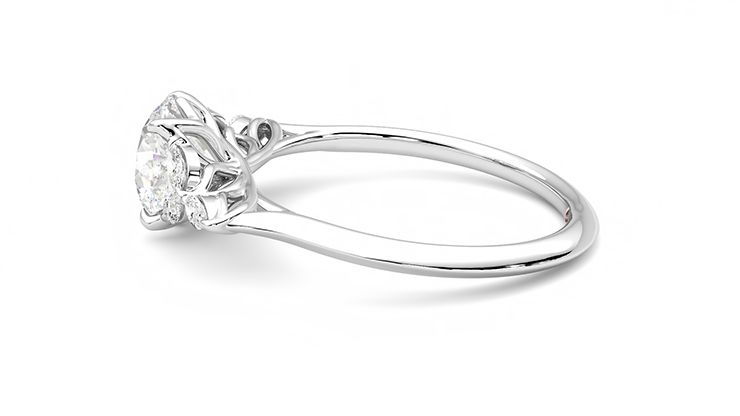 Taylor & Hart Tamora Round Engagement Ring 360 degree image 20