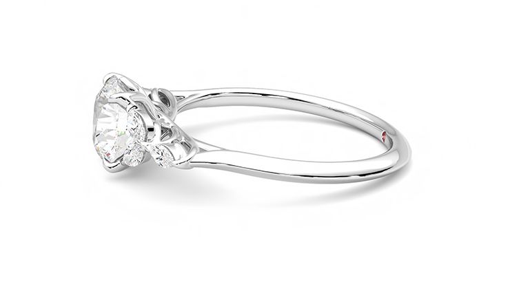 Taylor & Hart Tamora Round Engagement Ring 360 degree image 21