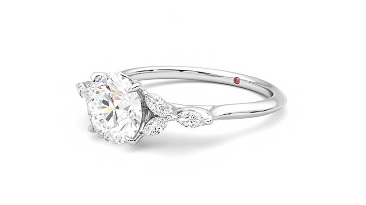 Taylor & Hart Tamora Round Engagement Ring 360 degree image 24