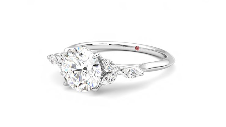 Taylor & Hart Tamora Round Engagement Ring 360 degree image 25