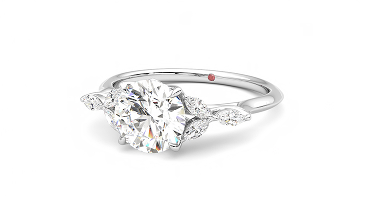 Taylor & Hart Tamora Round Engagement Ring 360 degree image 26