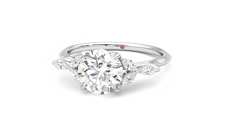Taylor & Hart Tamora Round Engagement Ring 360 degree image 27
