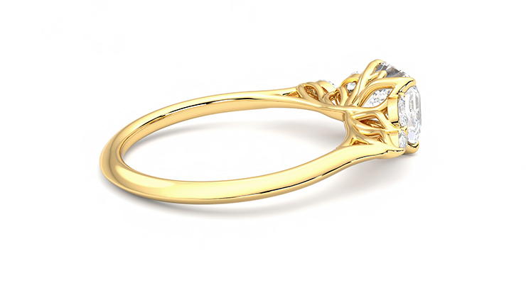 Taylor & Hart Tamora Asscher Engagement Ring 360 degree image 11