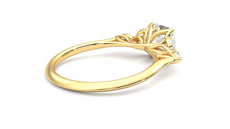 Taylor & Hart Tamora Asscher Engagement Ring 360 degree image 12