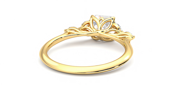 Taylor & Hart Tamora Asscher Engagement Ring 360 degree image 14
