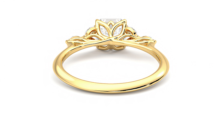 Taylor & Hart Tamora Asscher Engagement Ring 360 degree image 15