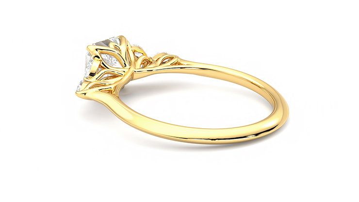 Taylor & Hart Tamora Asscher Engagement Ring 360 degree image 18
