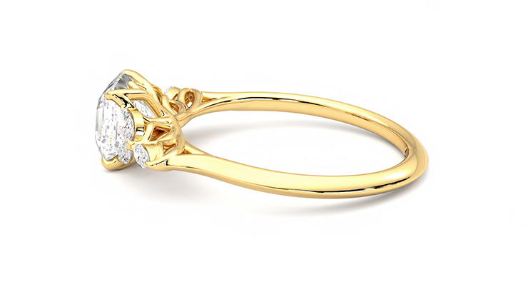 Taylor & Hart Tamora Asscher Engagement Ring 360 degree image 20