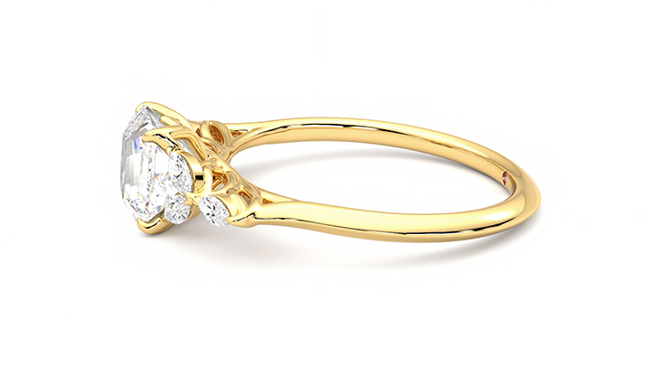 Taylor & Hart Tamora Asscher Engagement Ring 360 degree image 21