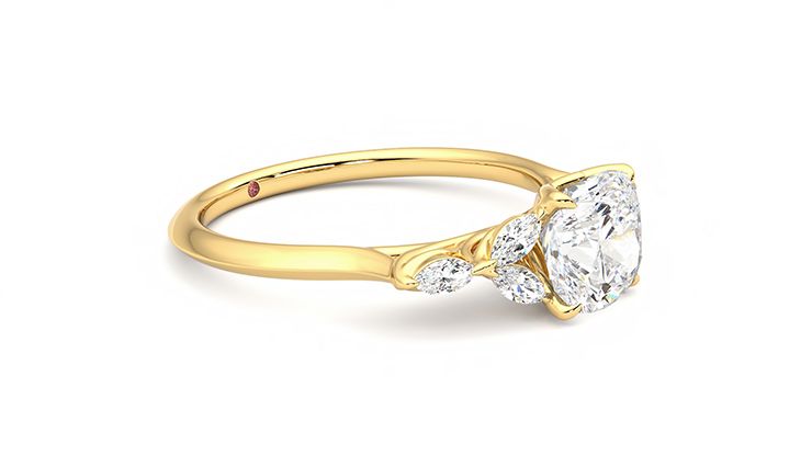 Taylor & Hart Tamora Cushion Engagement Ring 360 degree image 7