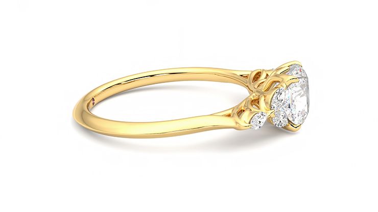 Taylor & Hart Tamora Cushion Engagement Ring 360 degree image 9