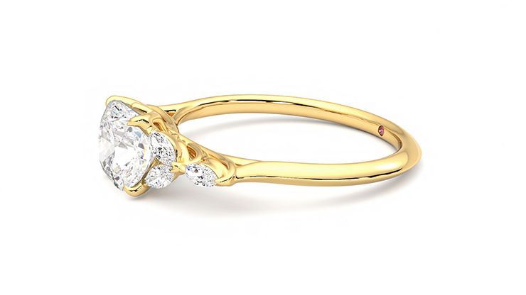 Taylor & Hart Tamora Cushion Engagement Ring 360 degree image 22